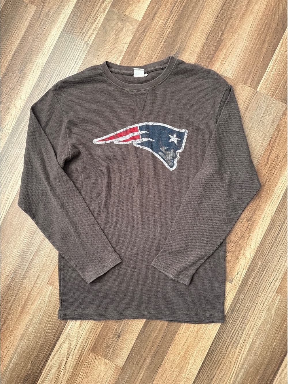New England Patriots Thermal Long Sleeve Shirt Men’s Medium NFL Logo